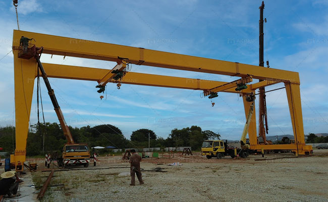 Grúa pórtico instalada en Malasia