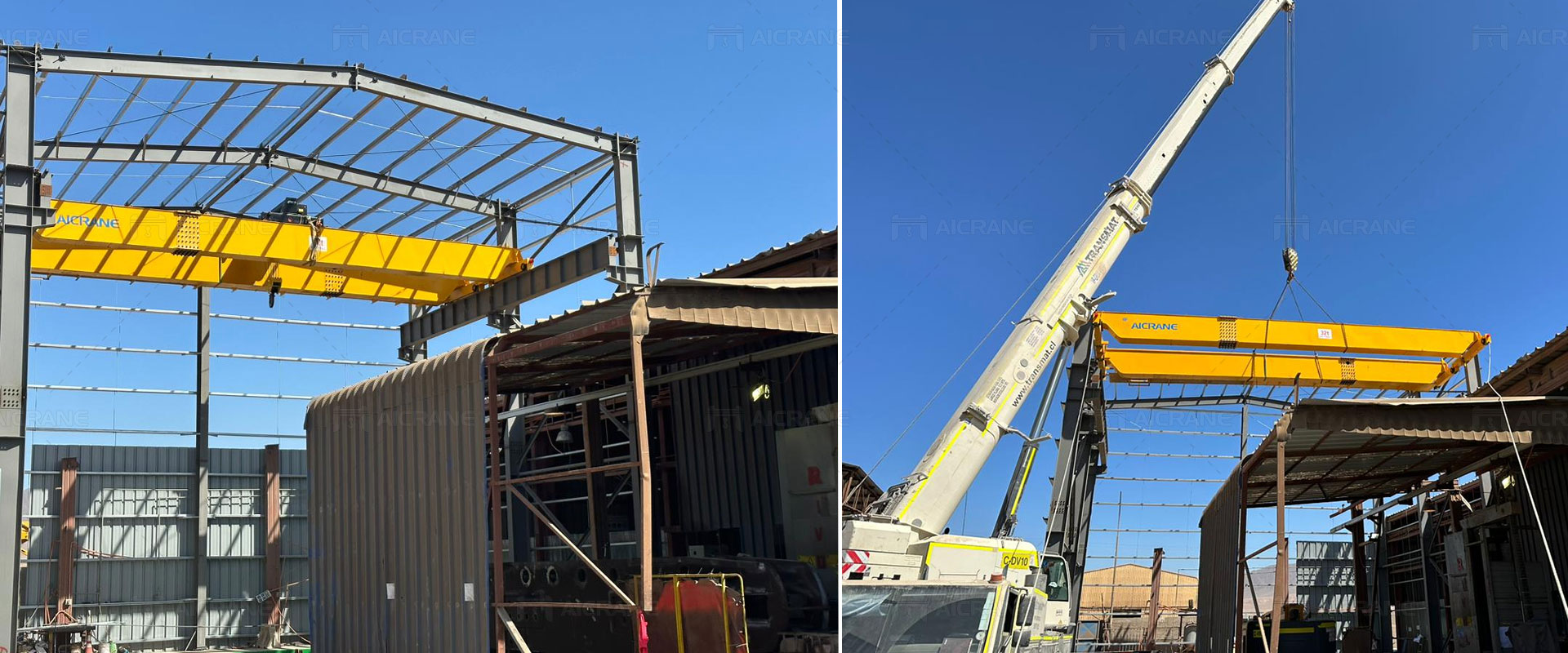AQ-NLH Puente Grúa Birraíl de 32 ton Instalada en Chile