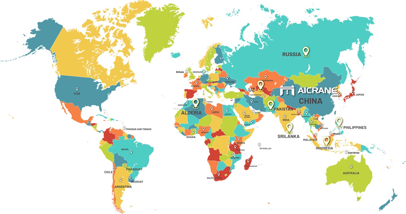AICRANE gantry crane map in the world