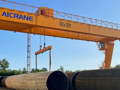 AICRANE двухбалочный козловой кран 32+32т в России