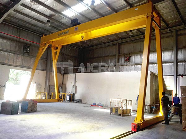 5-ton-double-girder-gantry-crane-warehouse