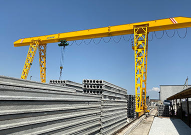 single girder gantry crane for concrete plate lifting